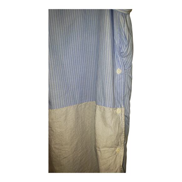 ZARA MULTIWAY PATCHWORK SHIRT DRESS BLUE/WHITE SIZE SMALL MINI STRIPE CLASSIC - Picture 9 of 16